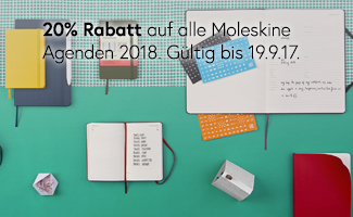 20% auf alle Moleskine Agenden 2018 – ideal für Schüler, Studenten und Dozenten