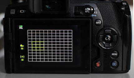 This is what it looks like. The size and position of the AF point are defined here.