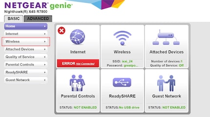 Clicca su «Wireless».