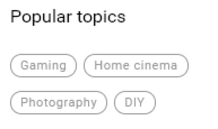 Choice of topics