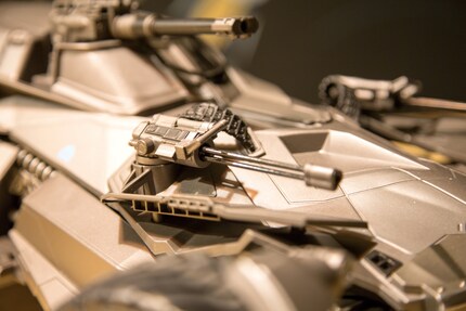 The Gatling guns turn after firing.