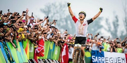 Endlich: Nino als frischgebackener Olympiasieger und am Ziel seiner Träume.