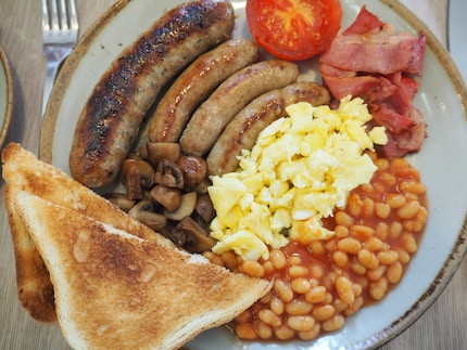 The prettiest photo of our fried breakfast