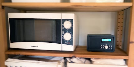 Also works next to the microwave.
