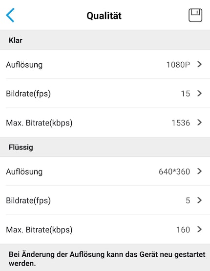 Die App bietet vielfältige Einstellungsmöglichkeiten.