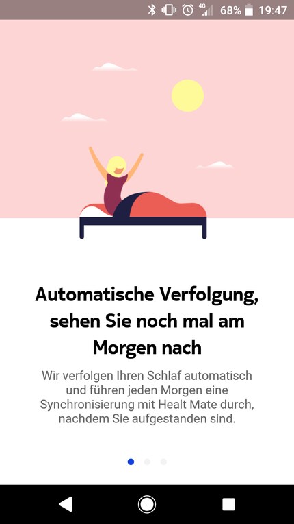Nach wenigen Minuten ist das Gerät einsatzbereit.