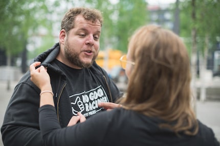 Wenn ich und Stephanie eine Diskussion haben, dann wird es laut und für das Umfeld lustig