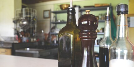 Una vista della cucina comune.