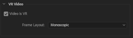 This tick must be set if it is a VR video
