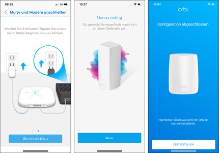The Zyxel app on the far left offers beautiful illustrations, you can hardly go wrong. But the apps from Linksys and Netgear also do their job.