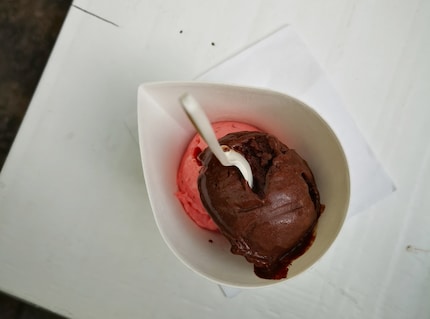 Dans son bistrot, il y a quelque chose pour les visiteurs du salon en manque de sucre.