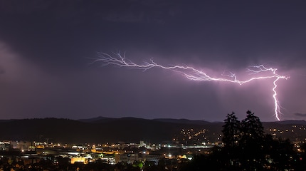Blick auf ein elektrisiertes Winterthur. Bild: Andreas Hostettler