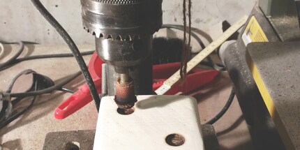 Saved my day: my dad’s old drill press.