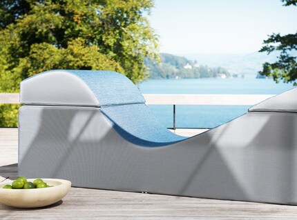 Cleverly packaged: the cushions can be moved and fit perfectly into the hollow space for storage. Image: Arit