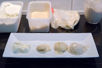 De gauche à droite: recettes 1 à 4
