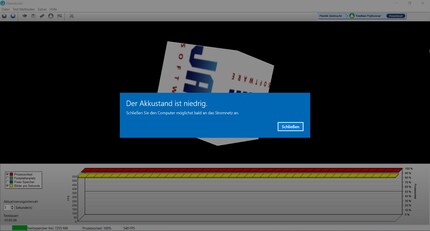 Windows displays an alert after one hour and five minutes. After one hour and twelve minutes, the computer shuts down.