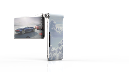 Lo schermo dell'HubblePhone può essere ruotato liberamente