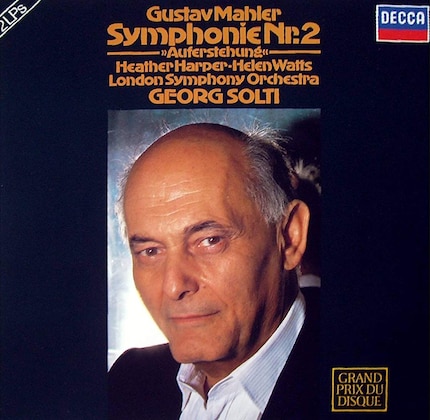 Gustav Mahler : Symphonie n°2 ; Orchestre symphonique de Londres, Georg Solti. Superbe enregistrement d'un orchestre symphonique racé (avec chœur dans le dernier mouvement) datant de l'ère pré-numérique. Les contrebasses au début du premier mouvement peuvent faire peur à l'auditeur et à l'installation.