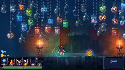 The empty bottles represent things that can still be unlocked.