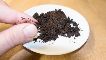 So sieht der Kaffesatz der feinsten Mahlstufe aus.