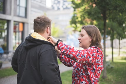 Hobby-Schneiderin und Profi-Übersetzerin Anne Chapuis bei einem Photo Shooting