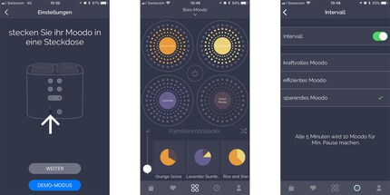 De la mise en place du boîtier à la table de mixage des parfums et aux différents intervalles : Tout passe par l'application.