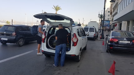 Grosse Klappe: In Marokko gönnen wir uns ein Taxi.