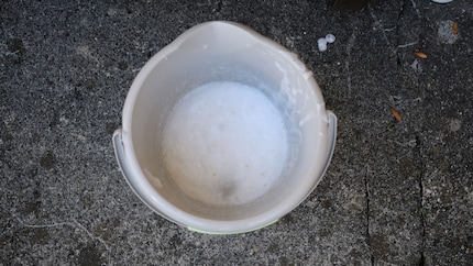 The foam will only form after about half an hour.