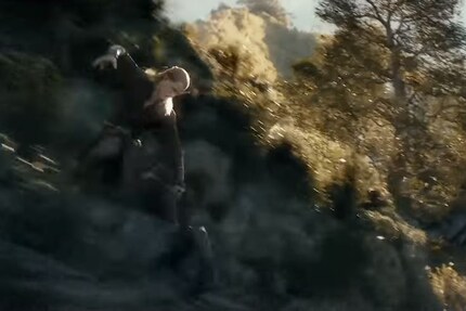 Legolas cavalca l'Orco
