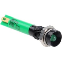 Rs Pro 6mm verde LED nero incassato 24Vdc