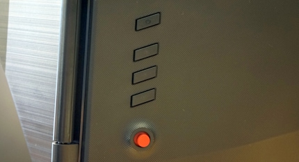 The controls behind the screen.