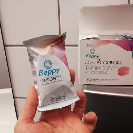 Die Tampons kommen einzeln verpackt daher.