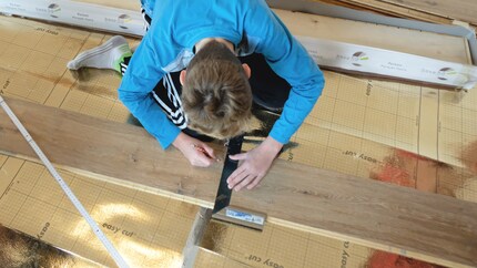 Nick is our measuring boy.