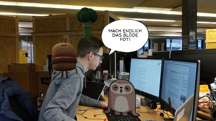 With Playgrounds, you can stick lots of AR stickers on your colleagues.