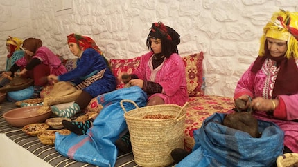 Harvesting and pressing by women has a long tradition in Morocco.