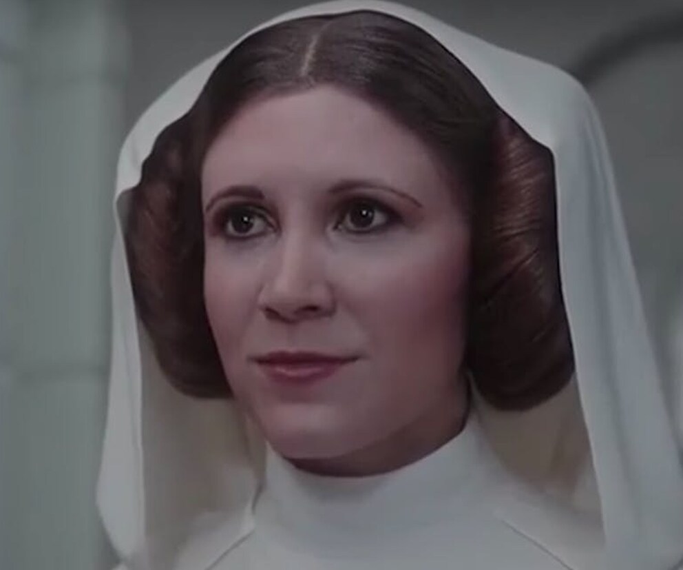 Rechts Leia computeranimiert («Rogue One: A Star Wars Story»)