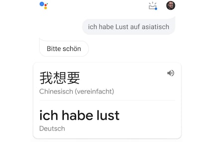 L’Assistente Google può anche tradurre, se non sono soddisfatto della risposta.