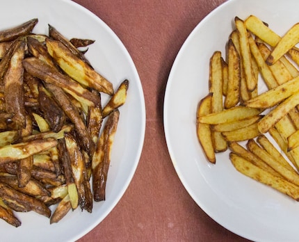 Fail: Patatine fritte bruciate dall'apparecchio Philips a sinistra