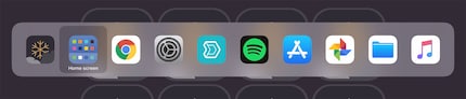 Der Task Switcher lässt etwas Laptop Feeling aufkommen