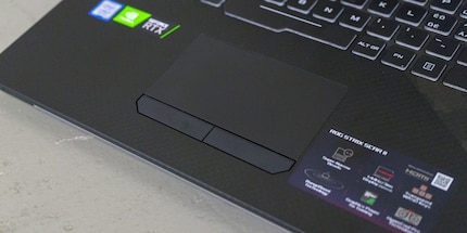 The trackpad is relatively small.