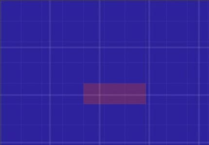 La griglia grande rappresenta i pixel della nuova immagine ridotta. La griglia piccola è costituita dai pixel della vecchia immagine. Le due griglie si sovrappongono irregolarmente.