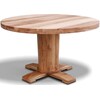 zz_ArchivedByPCD_Mutoni wood Table ronde en bois massif Chalet - Chêne sauvage rustique (3+3)