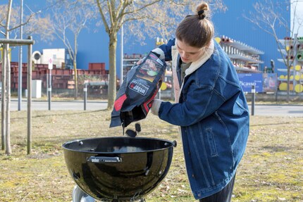 First, we need to heat up the barbecue.