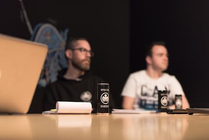 It’s not very tasty, but it keeps you awake: the Team Spectre Energy Drink