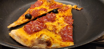 Crunchy on the bottom, melted on the top.