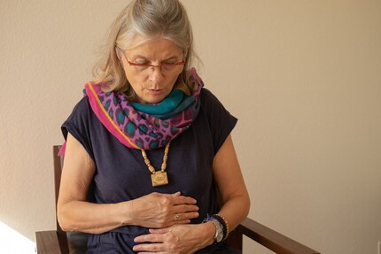 Inhale deeply into your lower abdomen and try to feel your body as soon as anger comes over you.