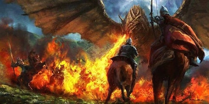 Balerion durante la battaglia Campo di Fuoco