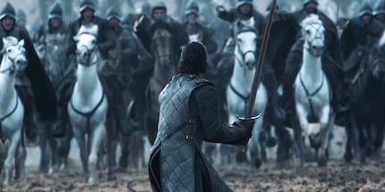 Jon during the Battle of the Bastards
