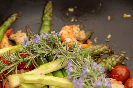 Claudine favours delicate, decorative dishes over a mighty piece of meat.