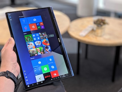 Fold it down completely and you're holding a tablet in your hand.